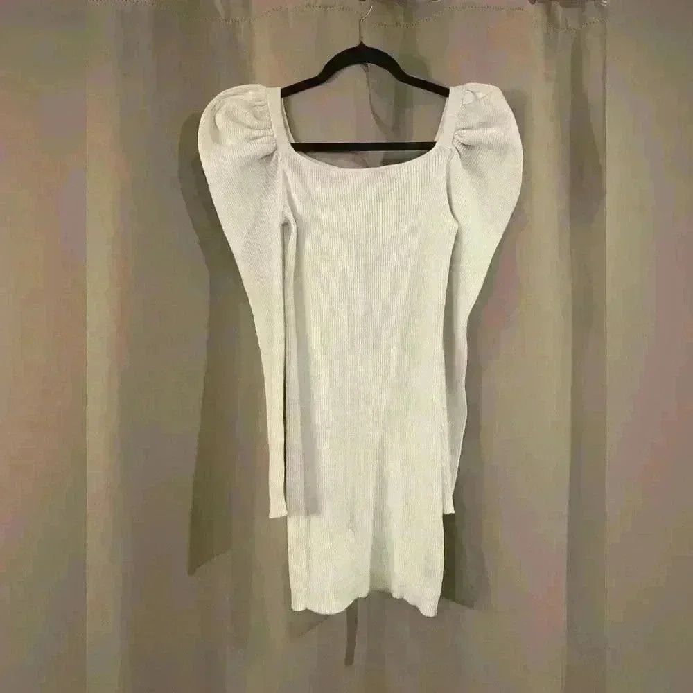 Women’s White Nasty Gal Sweater Dress